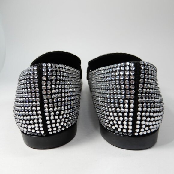Jeffrey Campbell Velvit Penny Loafers Size 8 Rhinestone Apron Toe Flats NEW - Picture 8 of 12